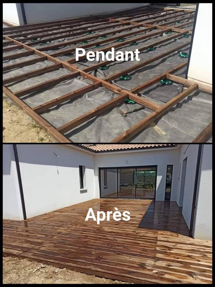 Fourniture et pose de terrasse en bois à Loupes